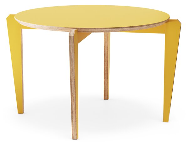 Jídelní stůl Krab Ø1100 Barva: Žlutá HPL