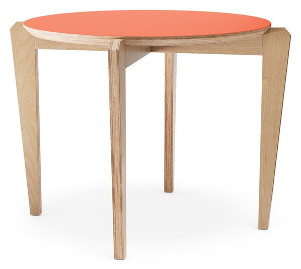 Jídelní stůl Krab Ø900 Barva: Překližka - Oranžové Forbo