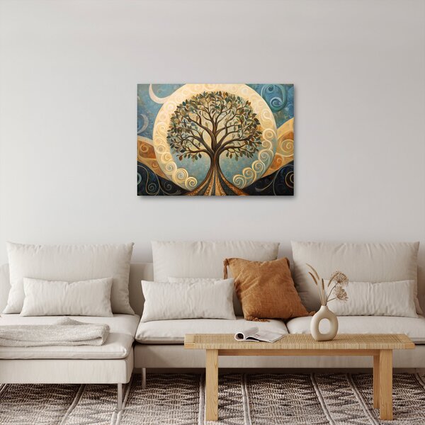 Obraz - Strom života a spriály (70x50 cm)