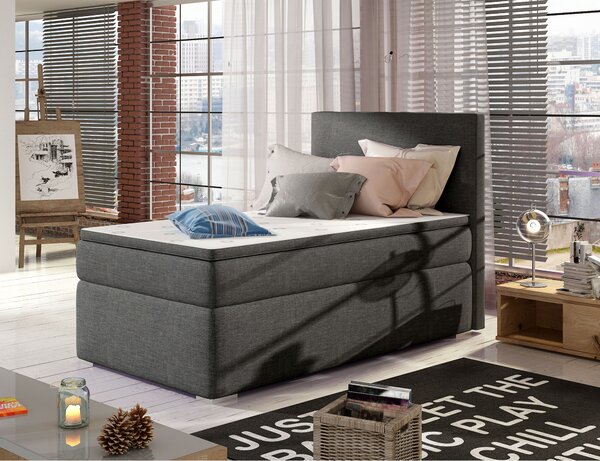 Eltap Čalouněná postel Rocco s úložným prostorem 90x200cm Materiál a barva potahu: Sawana 05 - šedá, Rozměr: 90x200