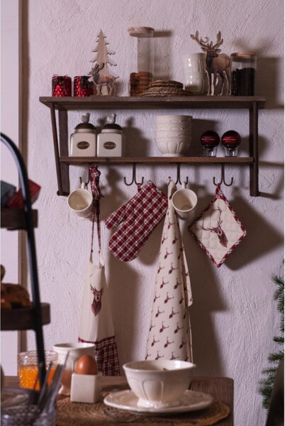 Bavlněná chňapka s jeleny Cosy Lodge – 18x30 cm