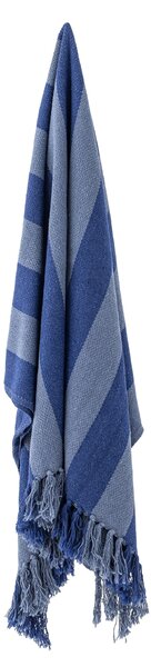 Přehoz z recyklované bavlny Frello Blue 130 × 160 cm