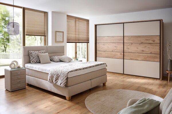 POSTEL BOXSPRING, 180/200 cm, béžová Beldomo - Sleep - Manželské postele