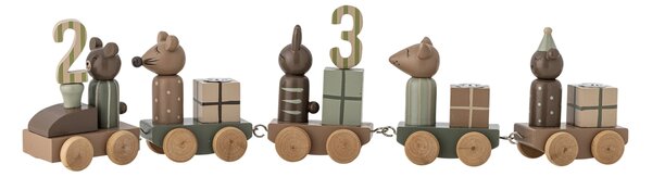 Dřevěný narozeninový svícen Junaid Multi 38 cm