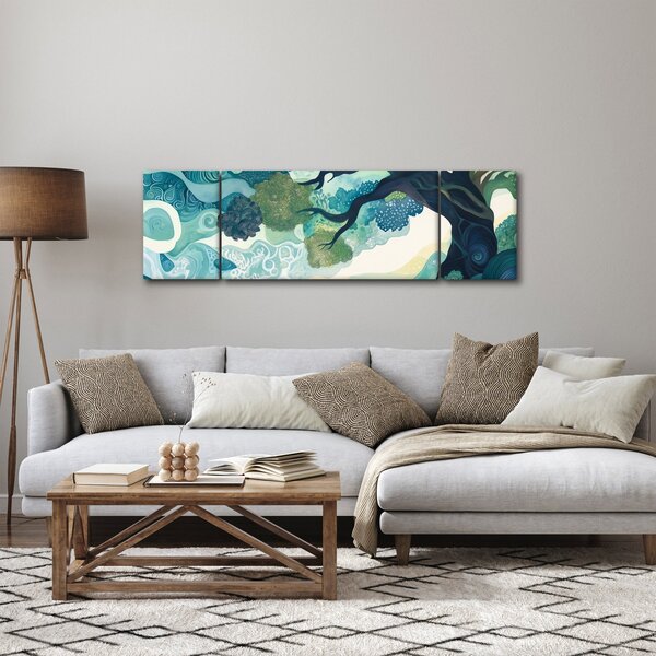 Obraz - Zelená koruna stromu života (170x50 cm)