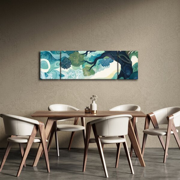 Obraz - Zelená koruna stromu života (170x50 cm)