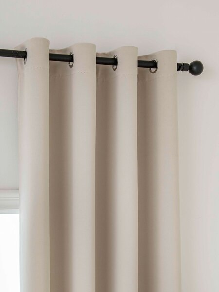 MK Lůžkoviny Blackout závěsy Elias přírodní – 140 × 160 cm (2 ks) - kroužky