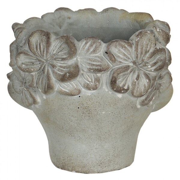 Květináč v designu busty hlavy s květinami Tete – 16x15x13 cm