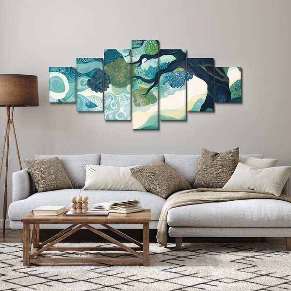 Obraz - Zelená koruna stromu života (210x100 cm)