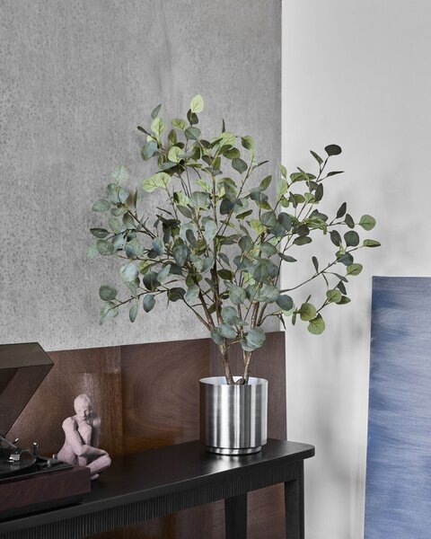 Kovový obal na květináč Bailey Silver Finish Menší