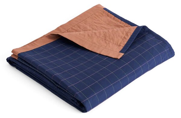 Prošívaný přehoz na postel Dori Midnight blue 245 × 195 cm