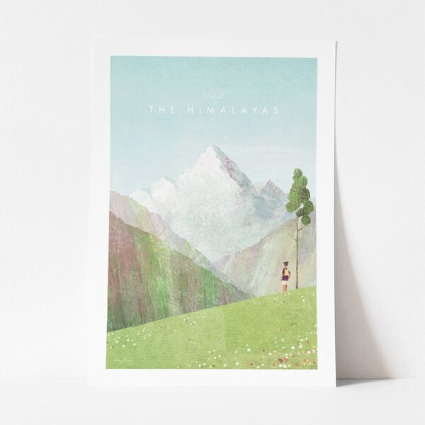 Plakát Travelposter Himalayas, 30 x 40 cm