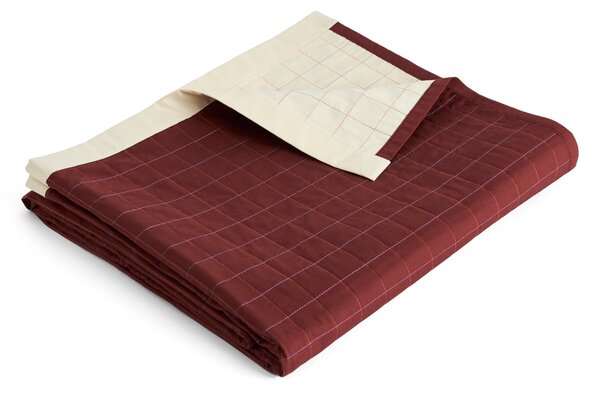 Prošívaný přehoz na postel Dori Maroon 245 × 195 cm