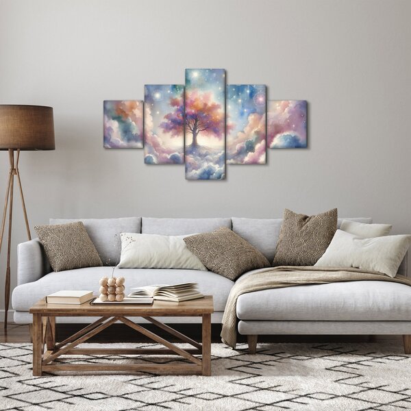 Obraz - Strom života v oblacích (125x70 cm)