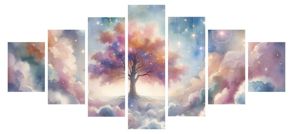 Obraz - Strom života v oblacích (210x100 cm)