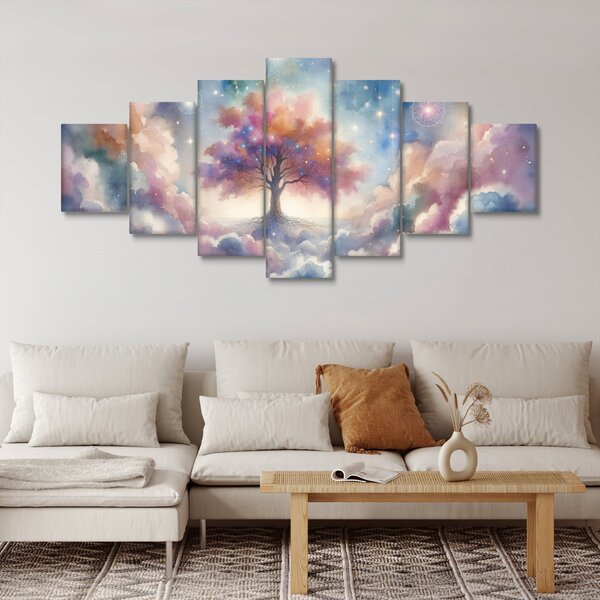 Obraz - Strom života v oblacích (210x100 cm)