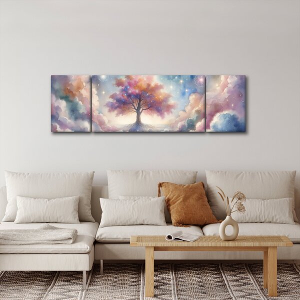 Obraz - Strom života v oblacích (170x50 cm)