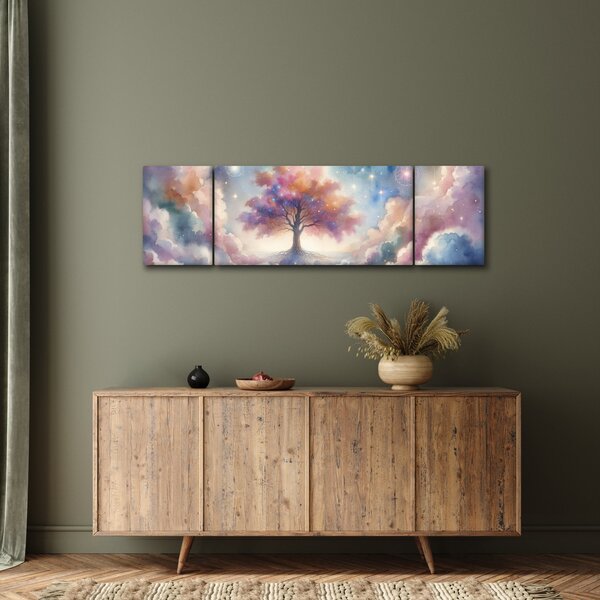 Obraz - Strom života v oblacích (170x50 cm)