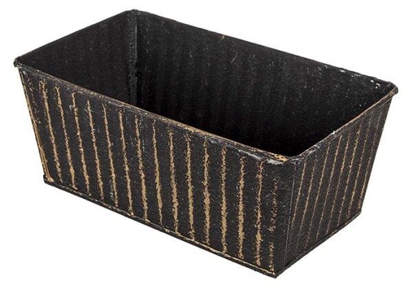 Kovové dekorativní truhlíky na květiny s patinou – 26x17x12 / 23x14x10 / 21x11x9 cm