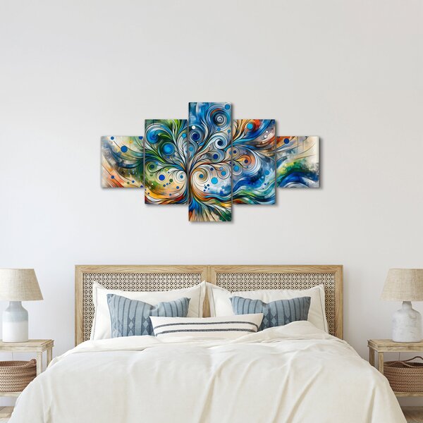 Obraz - Barevný energický strom (125x70 cm)