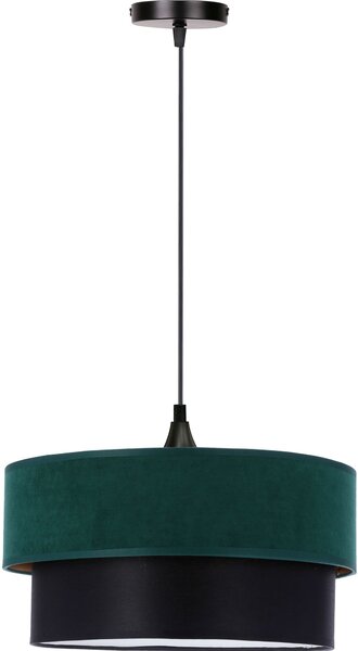 Candellux Solanto závěsné svítidlo 1x60 W černá-zelená-zlatá 31-19707