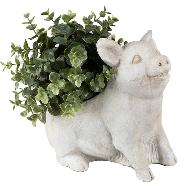 Květináč Inside Pig Grey 24x13x20 cm – 24x13x20 cm