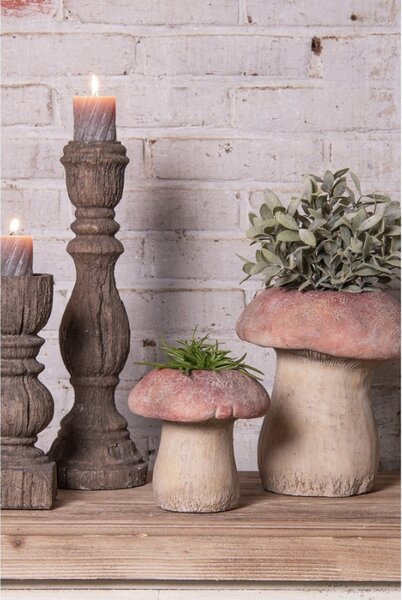 Cementový květináč houba Mushroom L – 21x23 cm