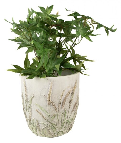 Cementový obal na květináč s jitrocelem Plantain M – 16x17 cm