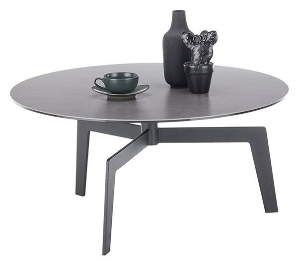 Konferenční stolek BALANCE pr. 80 cm šedá/antracit