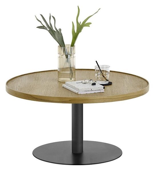 Konferenční stolek FOCUS pr. 80 cm dub/černá