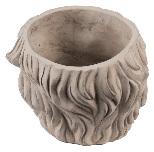 Květináč béžový, šedý 23x26x22 cm – 23x26x22 cm