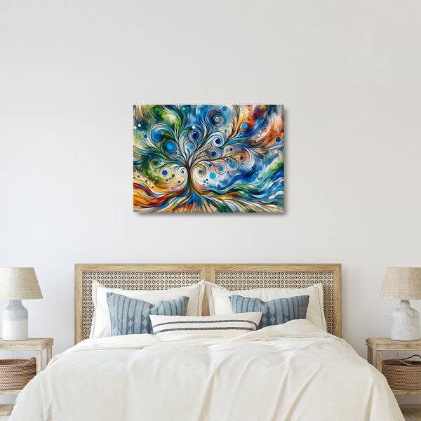 Obraz - Barevný energický strom (70x50 cm)