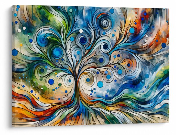 Obraz - Barevný energický strom (70x50 cm)