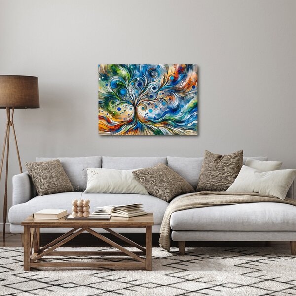 Obraz - Barevný energický strom (70x50 cm)