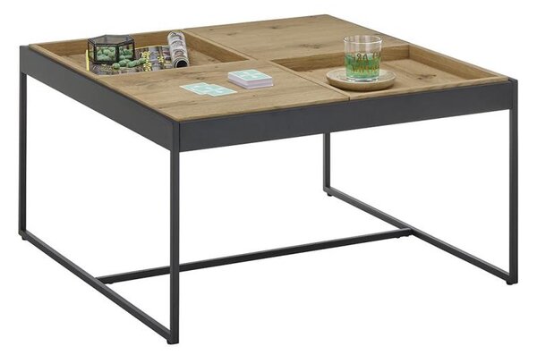 Konferenční stolek PULSE 83x83 cm dub/černá