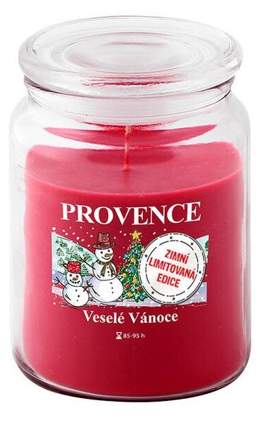 Svíčka ve skle s víčkem Veselé Vánoce 510 g