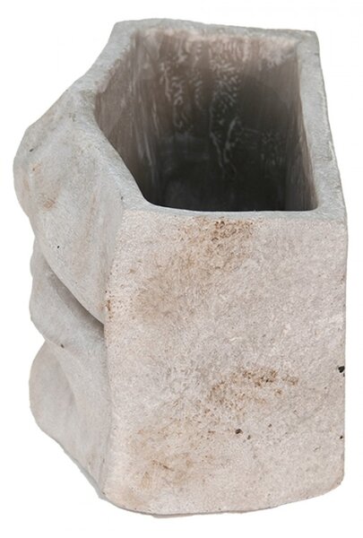Usměvavý cementový květináč Mouth – 21x13x14 cm