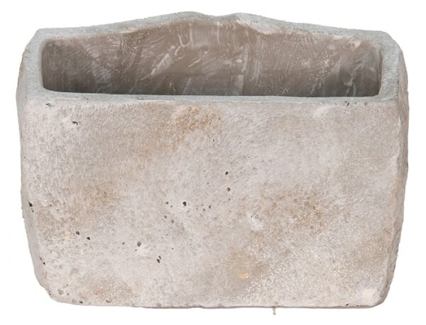 Usměvavý cementový květináč Mouth – 21x13x14 cm