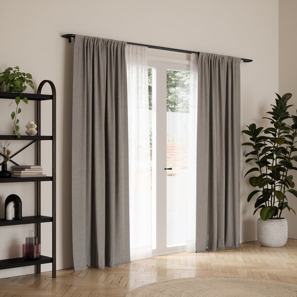 Ocelová roztažitelná dvojitá garnýž 76 - 213 cm Twilight – Umbra