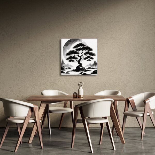Obraz - Černobílá bonasi (30x30 cm)