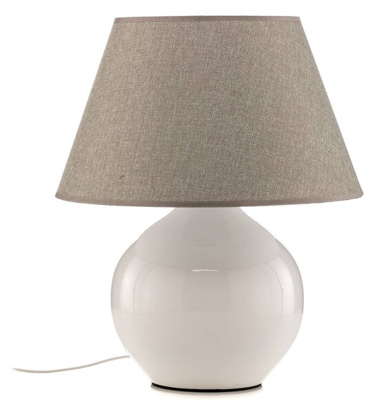 Stolní lampa Sfera, výška 53 cm, bílá/šedá