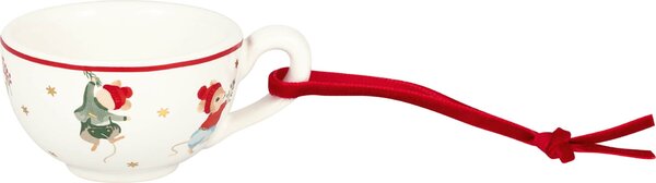 Porcelánová vánoční ozdoba Joanni White – set 4 ks