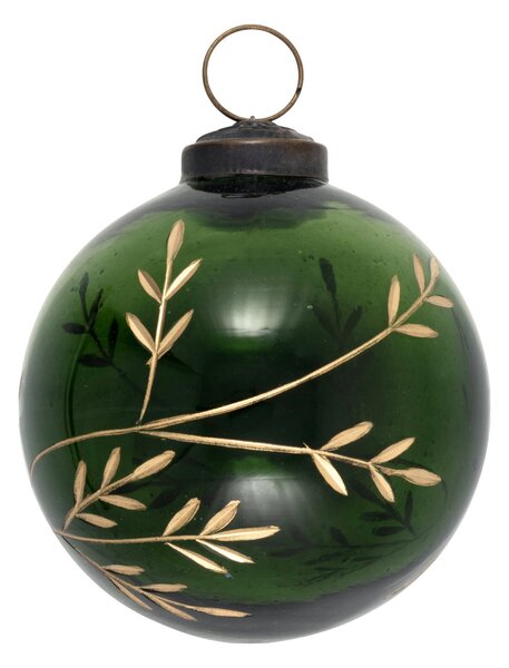 Vánoční baňka Branch Gold Green Ø 8 cm