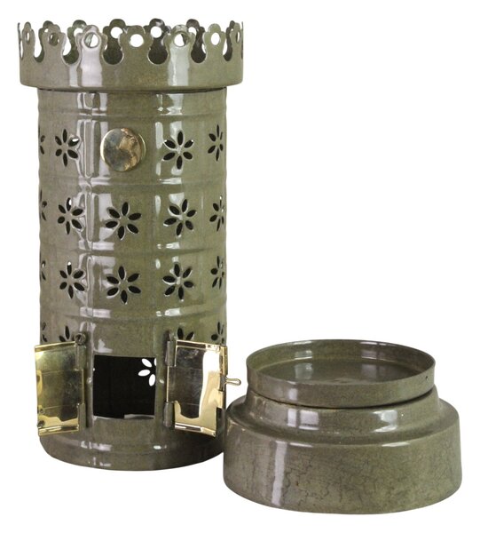 Kovový svícen Tiled Stove Olive Green