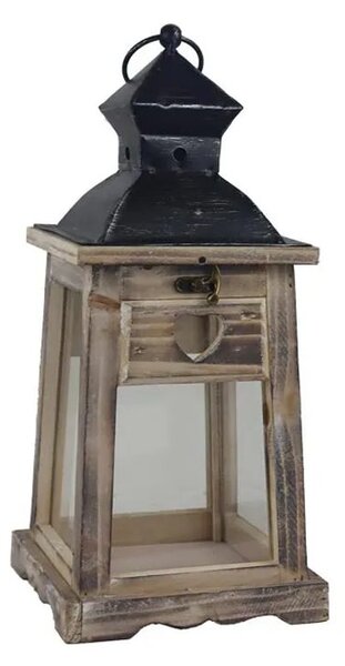Dřevěná lucerna D7217/A - výška 35 cm