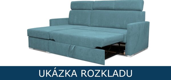 Rozkládací sedací souprava do L - Hugo mini - šedá