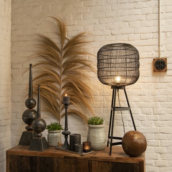 Černý skleněný svícen Black M – 10x15 cm