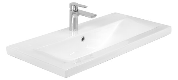 LaVita Kalifornia umyvadlo 81x39 cm obdélníkový nábytkový-zápustný bílá lesk 5908211495217