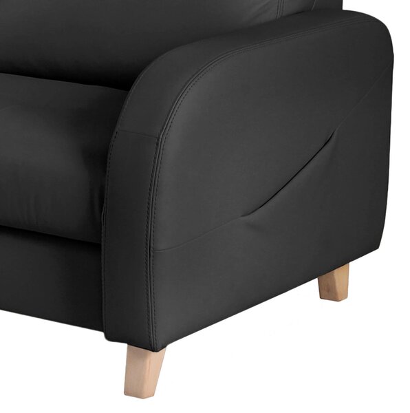 ROHOVÁ SEDAČKA, textil, kůže, černá Livetastic - Sedací soupravy, Online Only