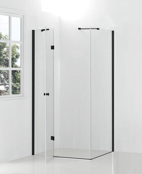 Hagser Gisa sprchový kout 100x80 cm obdélníkový černá matný/průhledné sklo HGR16000020